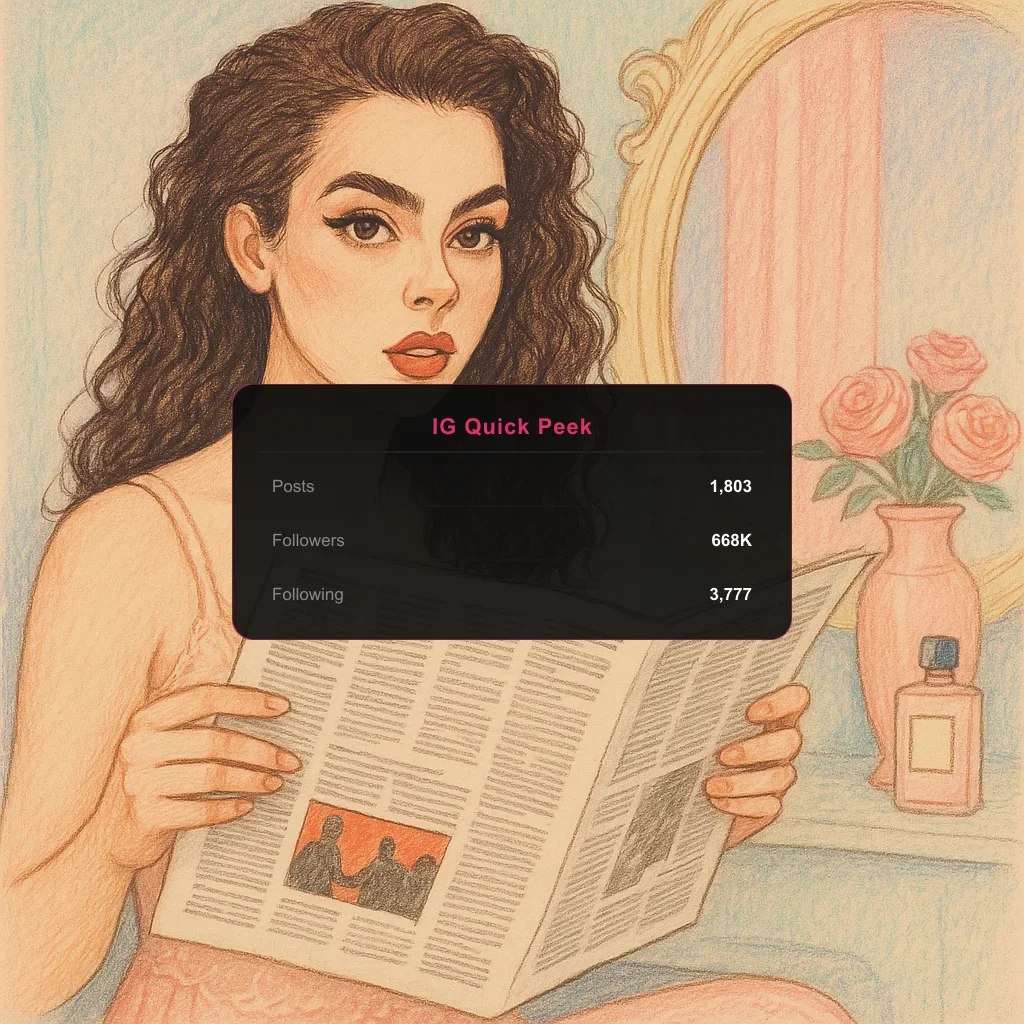 anattraction Portrait illustration + instagram Quick Peek overlay